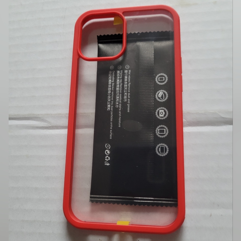 Ubunu iPhone 12 Pro Max Case With Screen Protector 6.7 Inch Red